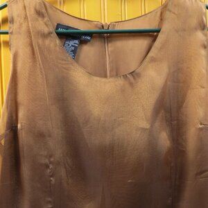 Mlle Gabrielle NWT Vintage Dress Size 16 Sleeveless Sheer Overlay Slit Elegant